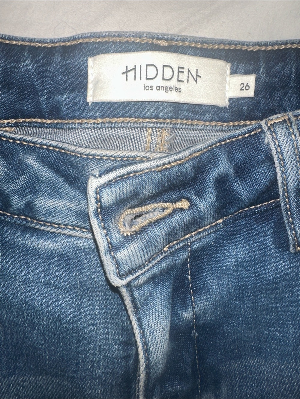 HIDDEN NYC Wide-Leg Mid Blue Jeans - Picture 3 of 8